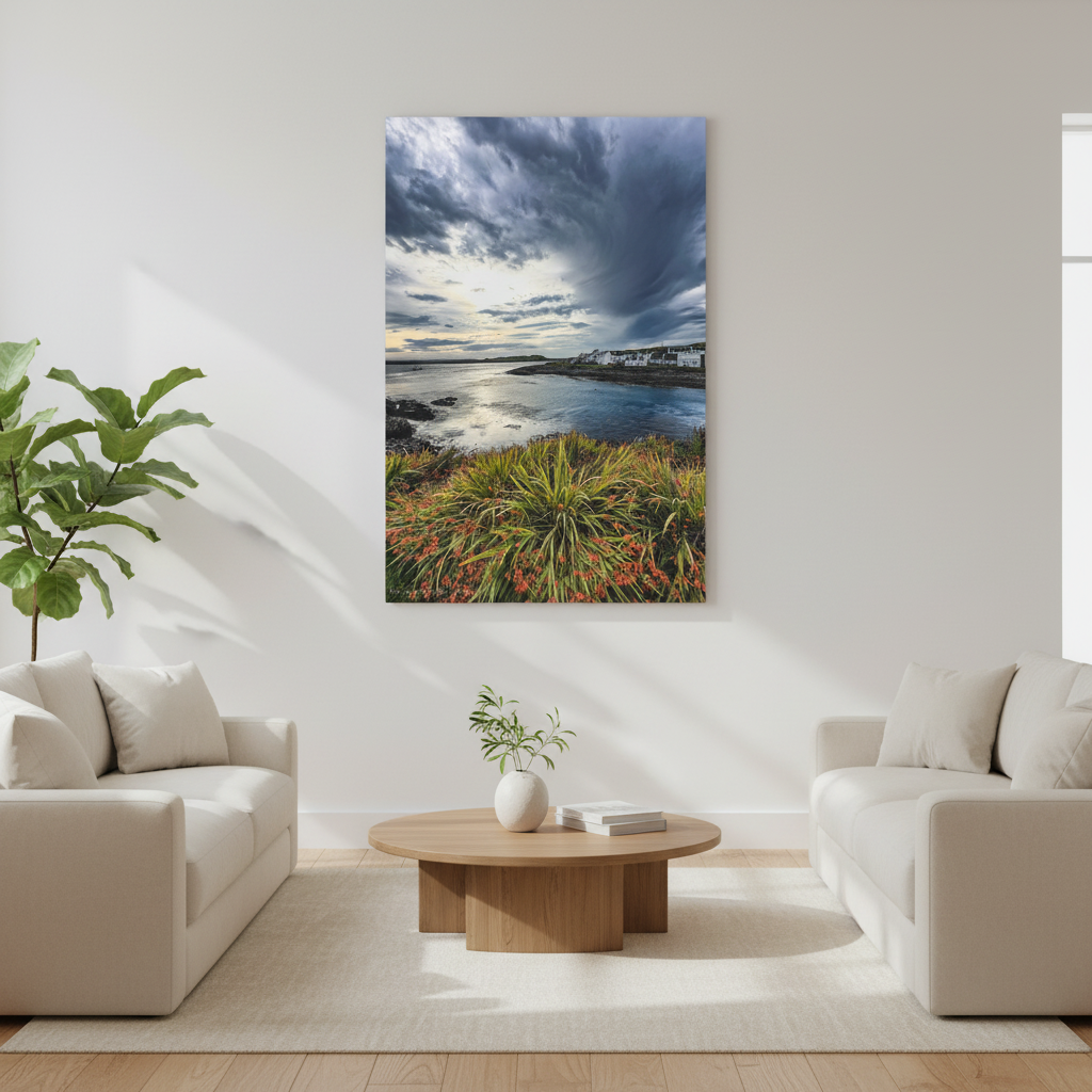 Portnahaven Canvas Print – Scottish Coastal Wall Art by Photographer Fergus King