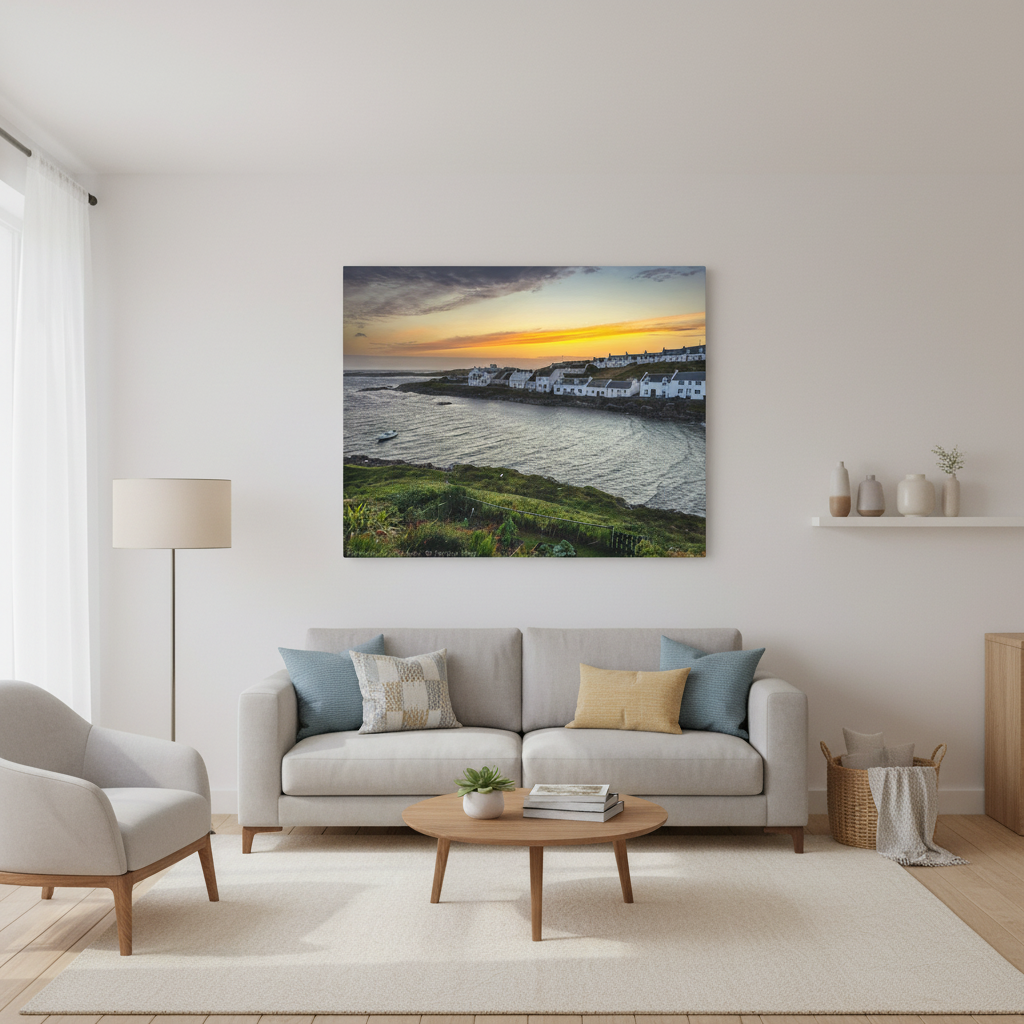 Portnahaven Harbour, Scotland – Canvas Print by Photographer Fergus King
