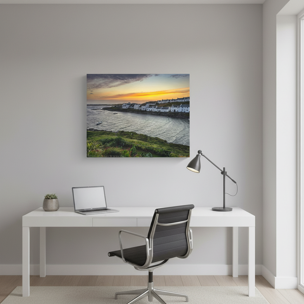 Portnahaven Harbour, Scotland – Canvas Print by Photographer Fergus King