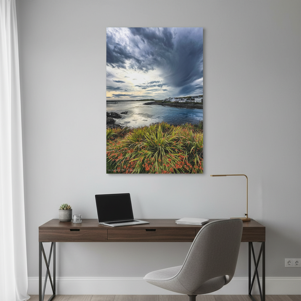 Portnahaven Canvas Print – Scottish Coastal Wall Art by Photographer Fergus King