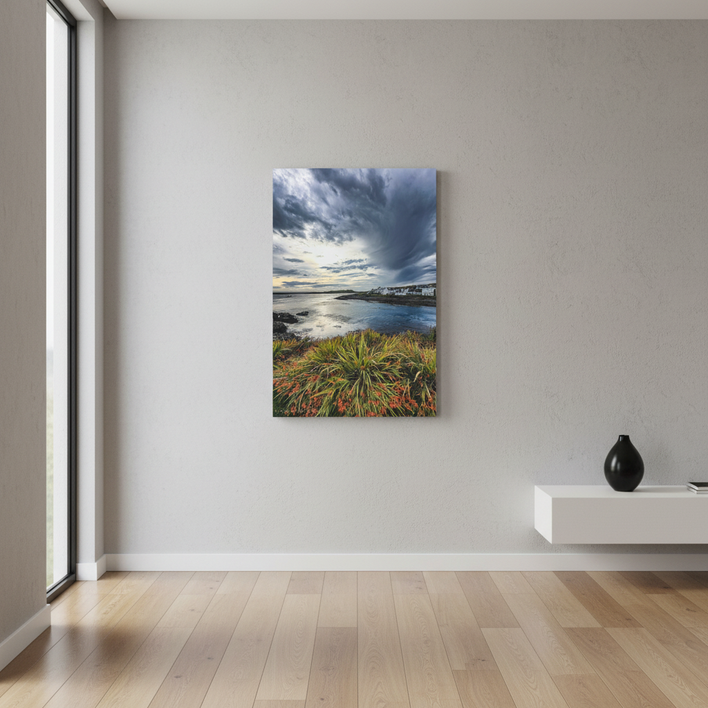 Portnahaven Canvas Print – Scottish Coastal Wall Art by Photographer Fergus King