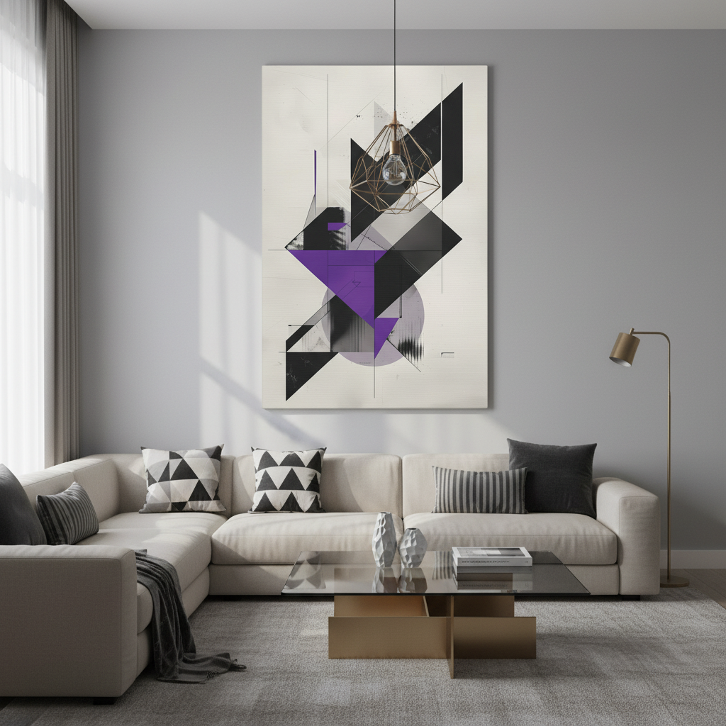 Precision Lines — Sleek Geometric Abstract Poster