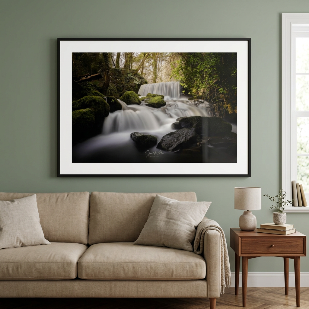 Pwllfanogl Waterfall Fine Art Print | By Photographer Gareth Mon Jones