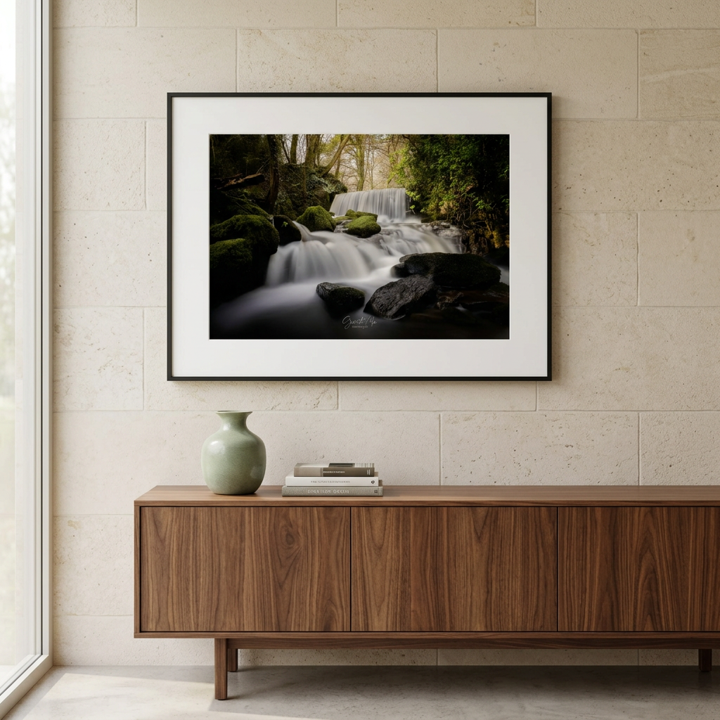 Pwllfanogl Waterfall Fine Art Print | By Photographer Gareth Mon Jones