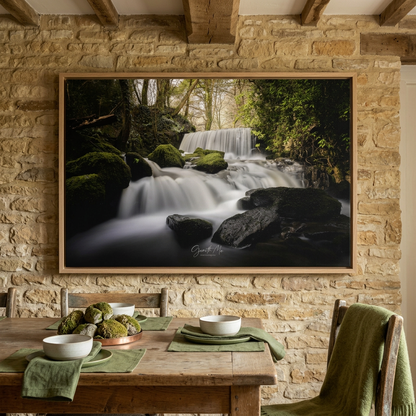 Pwllfanogl Waterfall, Ynys Môn – Sunlight Through the Forest Canopy | By Photographer Gareth Mon Jones