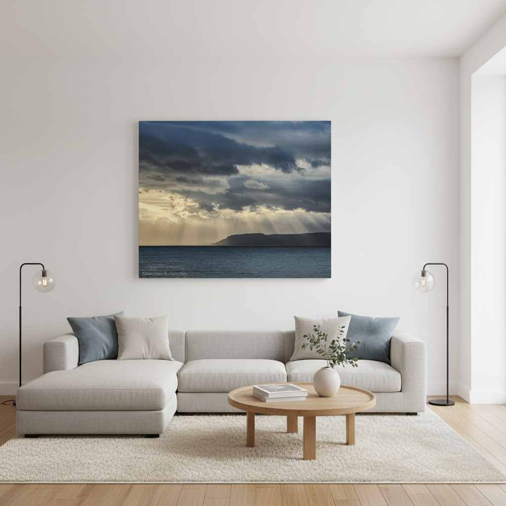 Raasay View Canvas Print – Scottish Highlands Wall Art by Photographer Fergus King