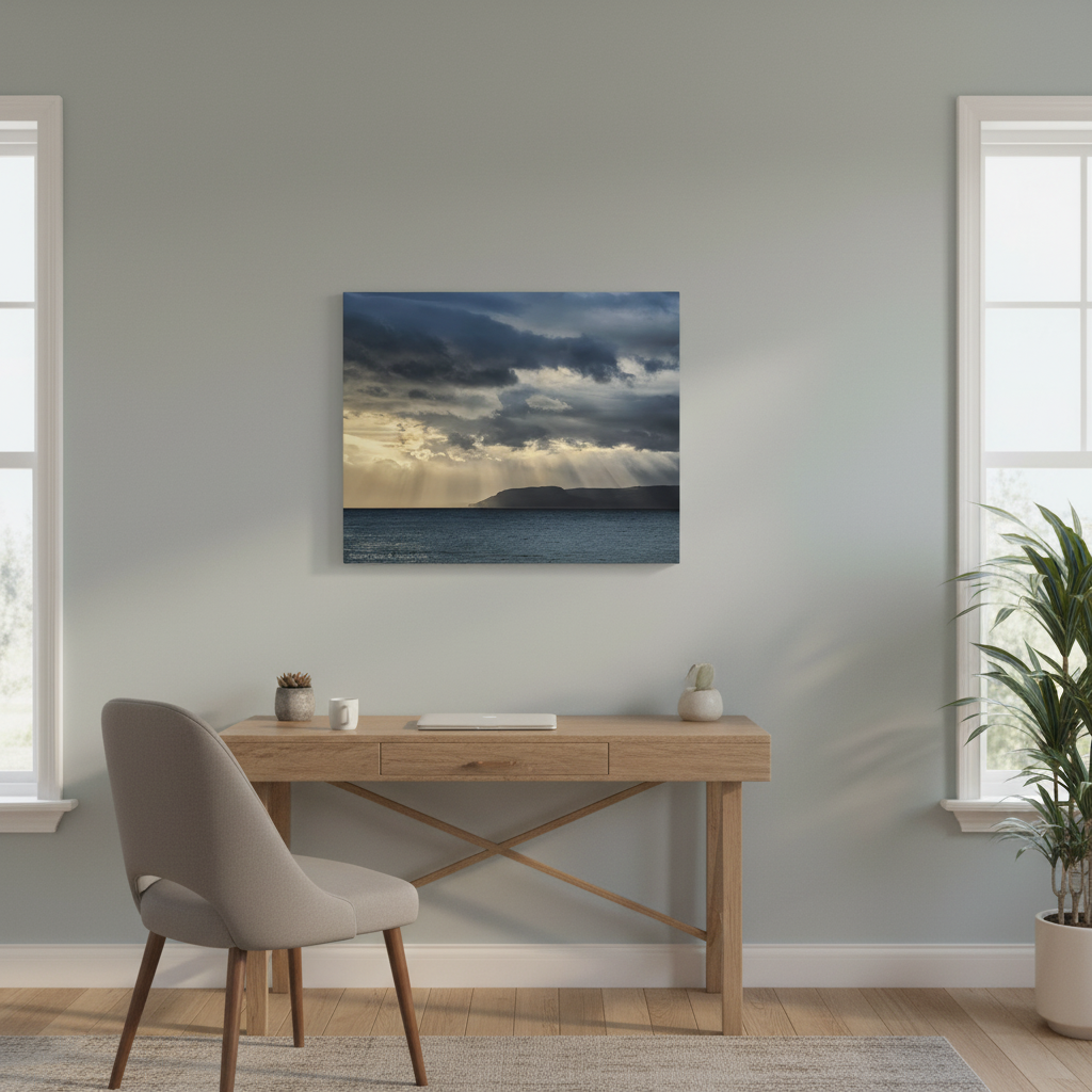 Raasay View Canvas Print – Scottish Highlands Wall Art by Photographer Fergus King