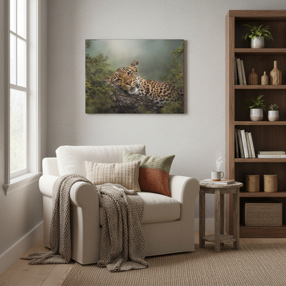 Resting Shadows – Sleepy Leopard on Tree by Photographer Patsy Weingart