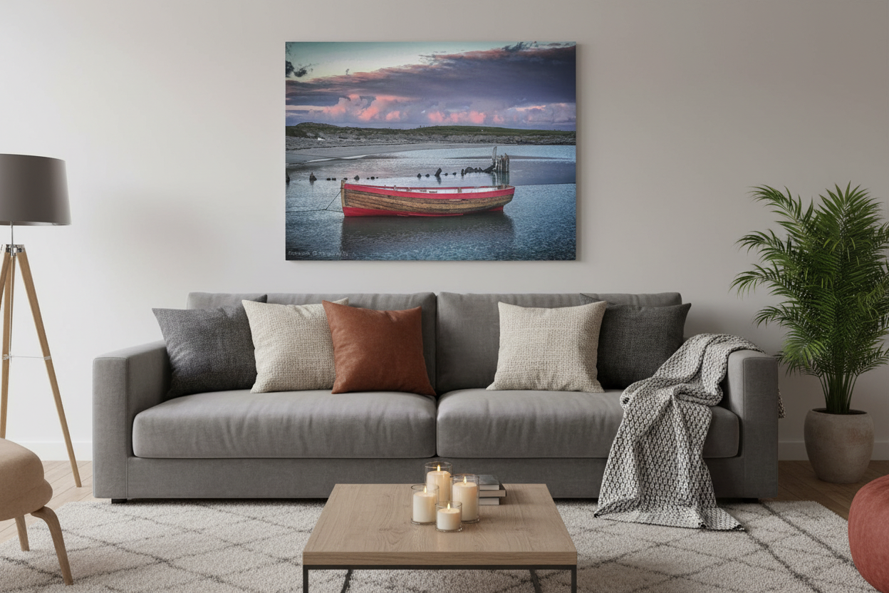Scarinish Beach at Dusk – Canvas Print by Photographer Fergus King