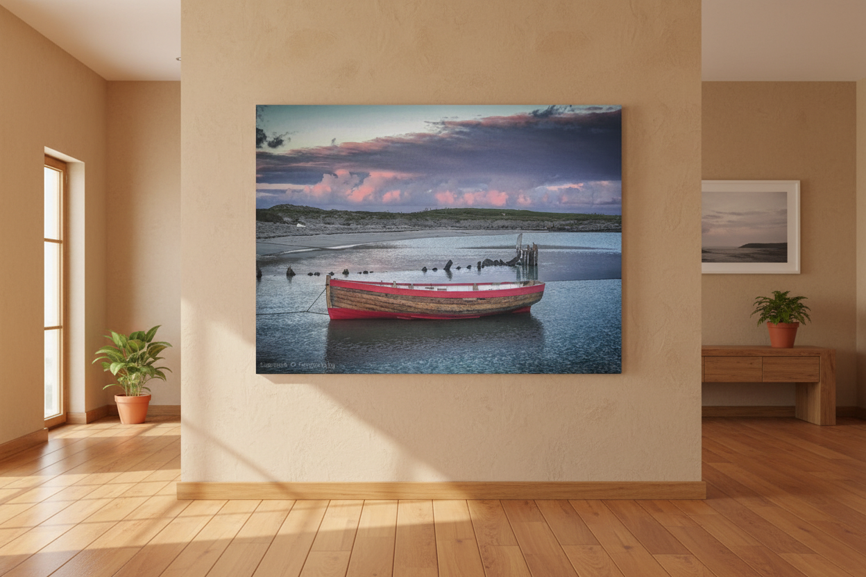 Scarinish Beach at Dusk – Canvas Print by Photographer Fergus King