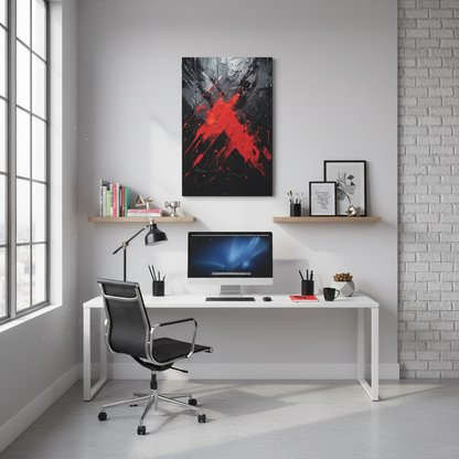 Scarlet Slash— Urban Modern Art Print