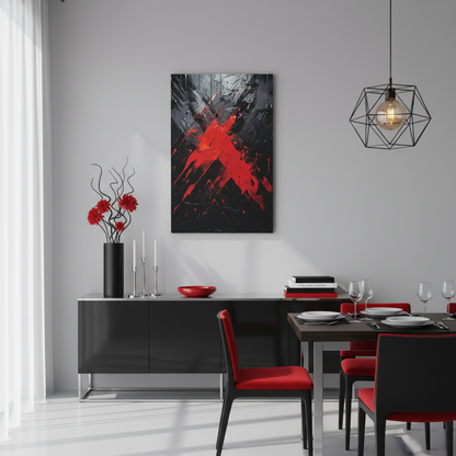 Scarlet Slash— Urban Modern Art Print