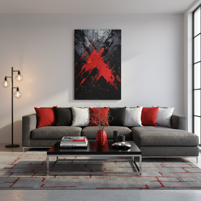 Scarlet Slash— Urban Modern Art Print