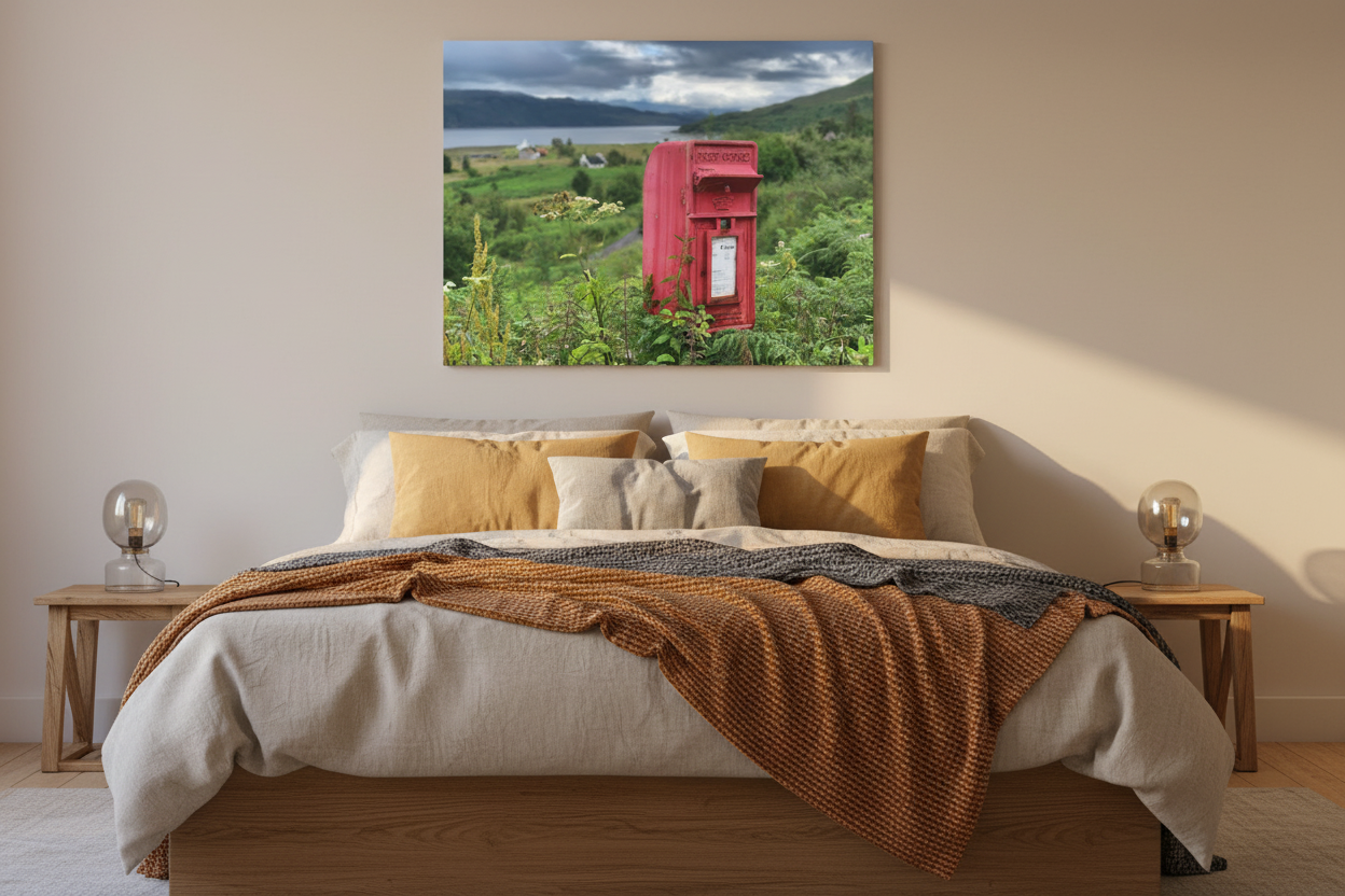 Skye Post Box, Scottish Highlands – Canvas Print by Fergus King
