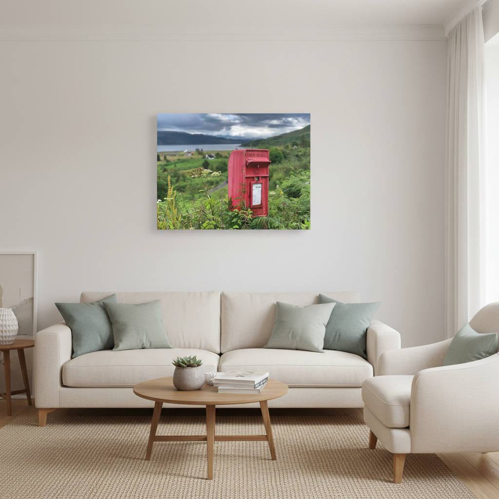 Skye Post Box, Scottish Highlands – Canvas Print by Fergus King