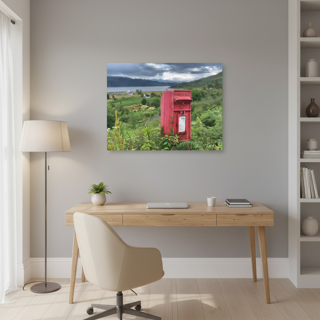 Skye Post Box, Scottish Highlands – Canvas Print by Fergus King