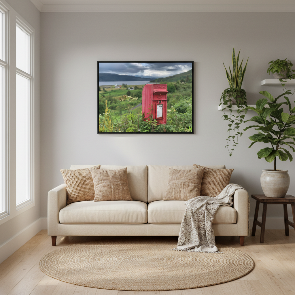 Skye Post Box, Scottish Highlands – Canvas Print by Fergus King