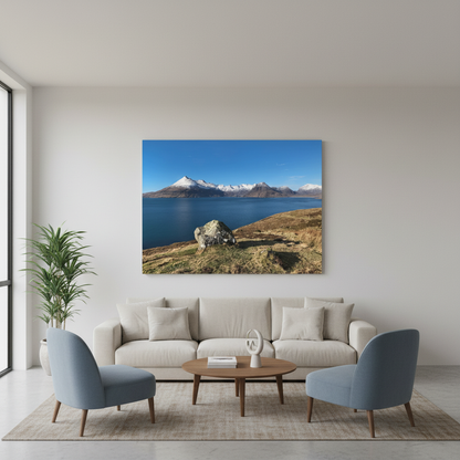Snowy Cuillins, Isle of Skye – Canvas Print by Fergus King