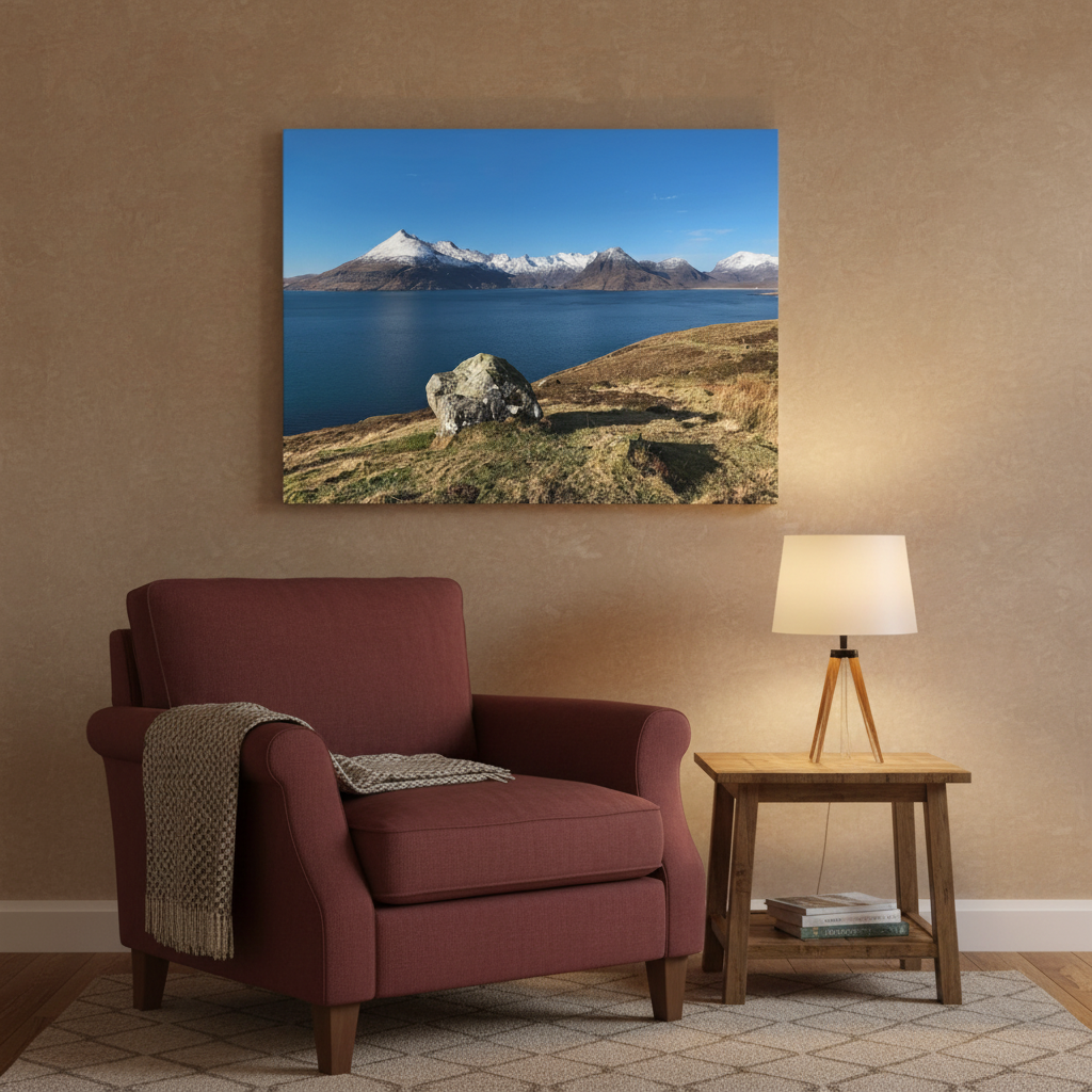 Snowy Cuillins, Isle of Skye – Canvas Print by Fergus King