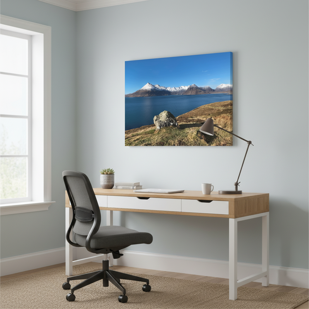 Snowy Cuillins, Isle of Skye – Canvas Print by Fergus King