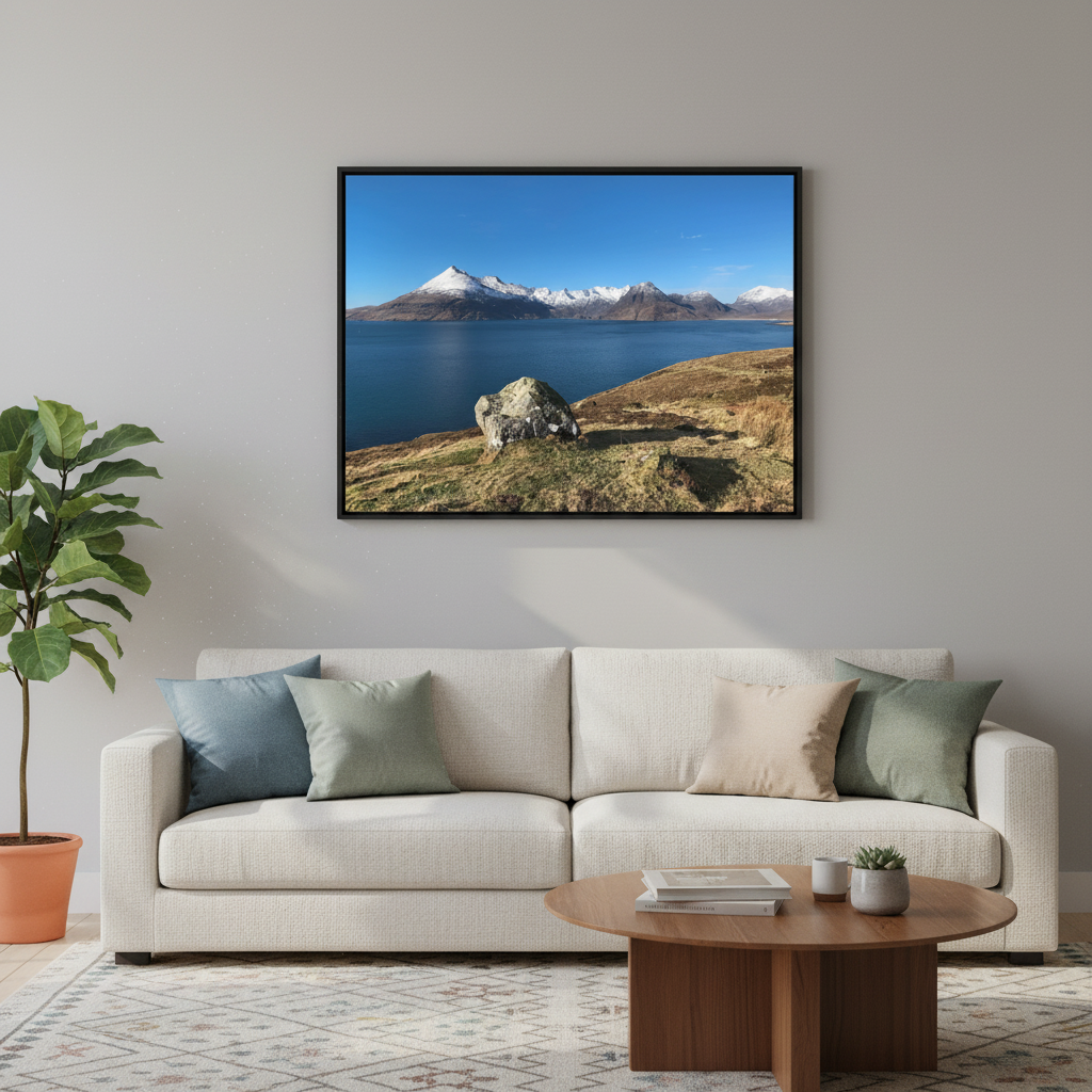 Snowy Cuillins, Isle of Skye – Canvas Print by Fergus King