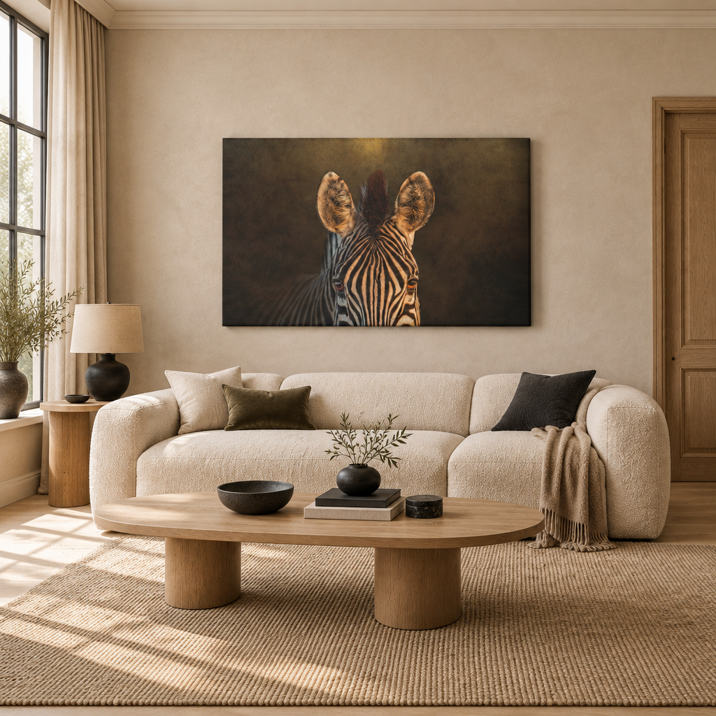 Zebra Close‑Up on Black — By Photographer Patsy Weingart