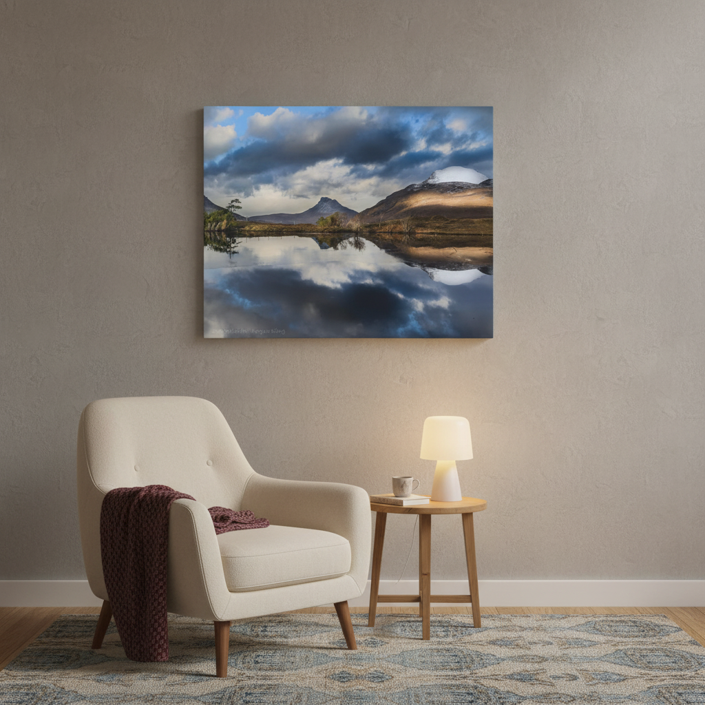 Stac Pollaidh Canvas Print – Scottish Highlands Landscape by Fergus King