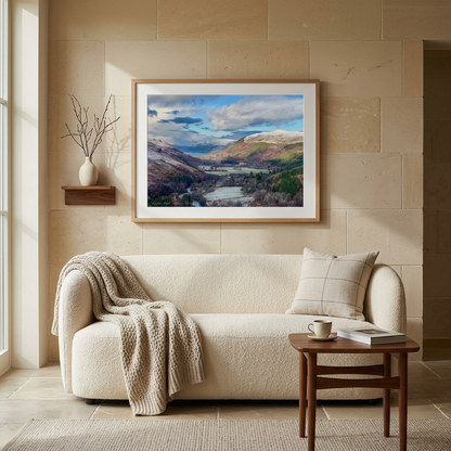 Strath More in Winter Fine Art Print by Photographer Fergus King