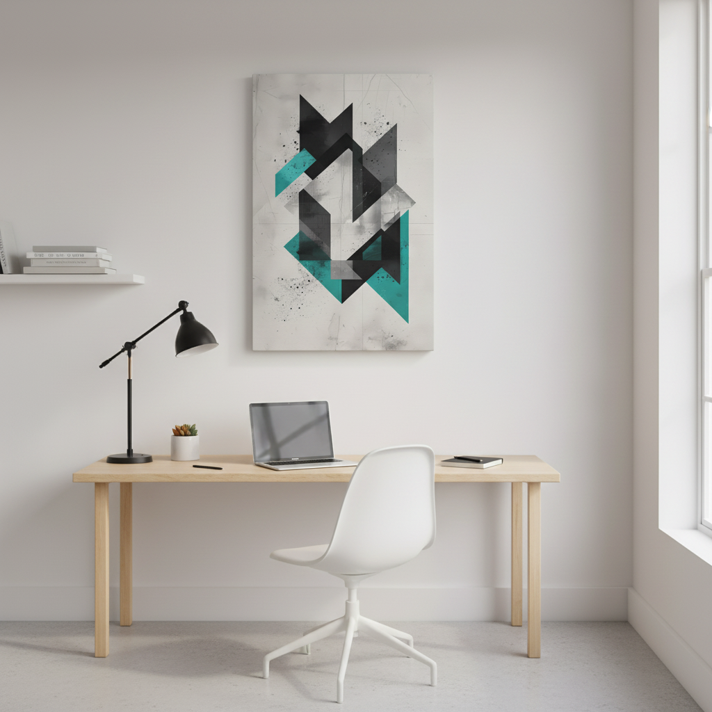 Structural Abstraction — Minimalist Geometry Poster