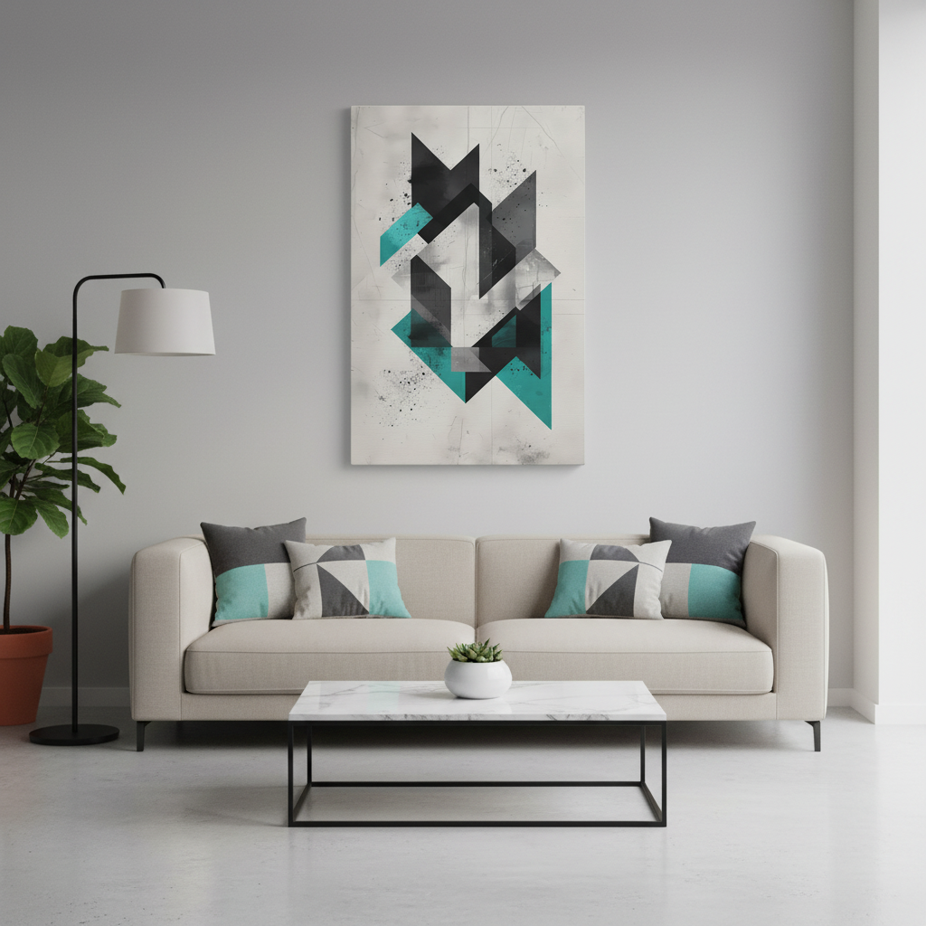 Structural Abstraction — Minimalist Geometry Poster