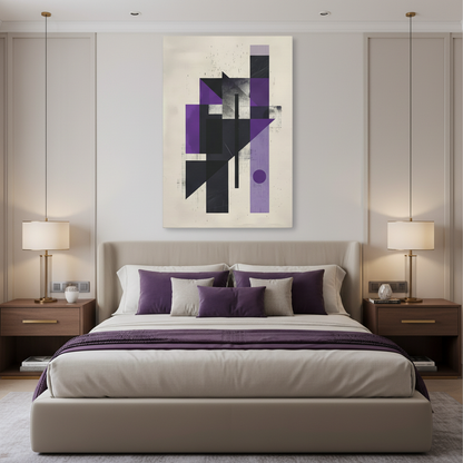 Structured Silence — Geometric Abstract Wall Art