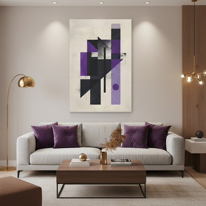 Structured Silence — Geometric Abstract Wall Art