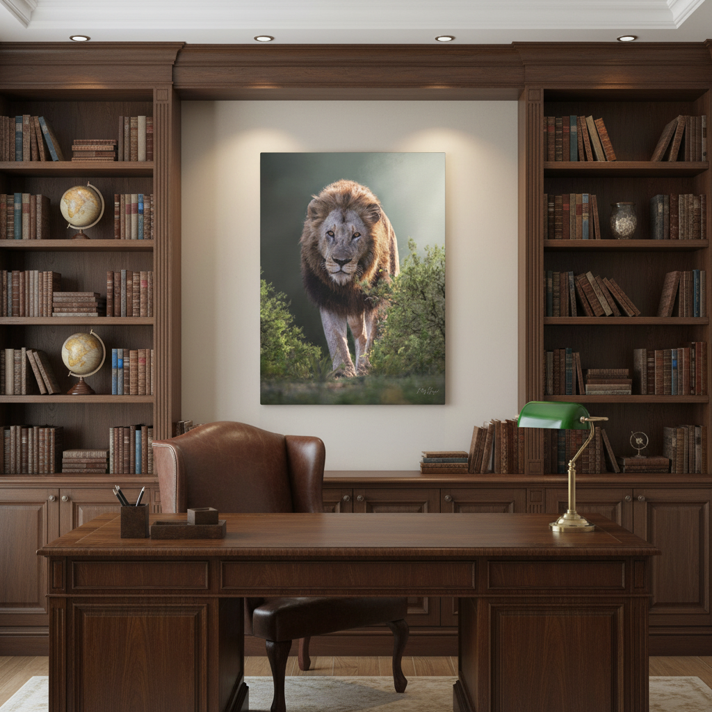 King of the Wild – Lion Canvas Print by Photographer Patsy Weingart