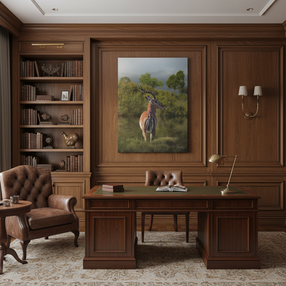 Silent Watch – Impala at the Water’s Edge by Photographer Patsy Weingart