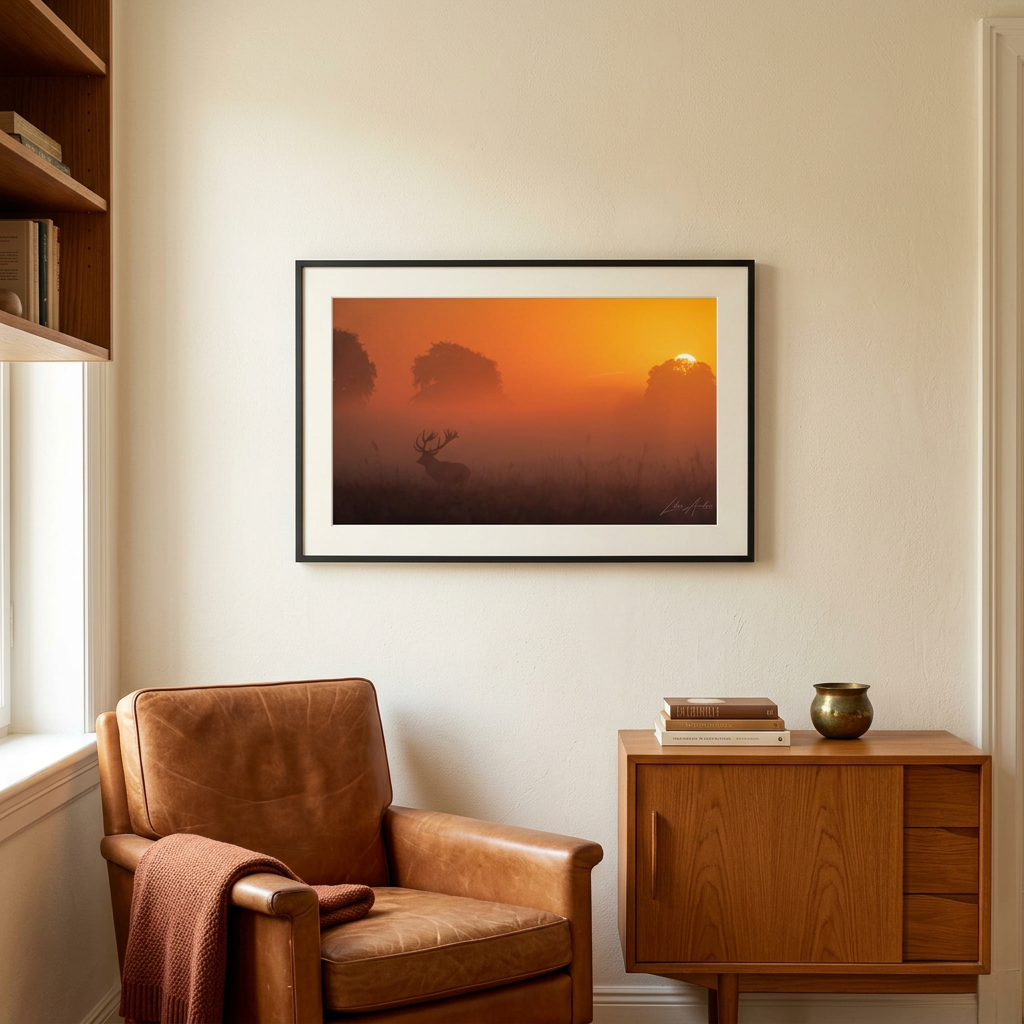 Sunset Stag Fine Art Print | By Photographer Lukas Andersen