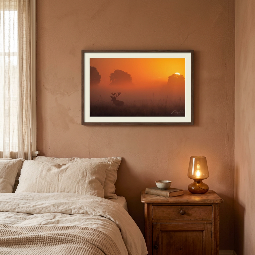 Sunset Stag Fine Art Print | By Photographer Lukas Andersen