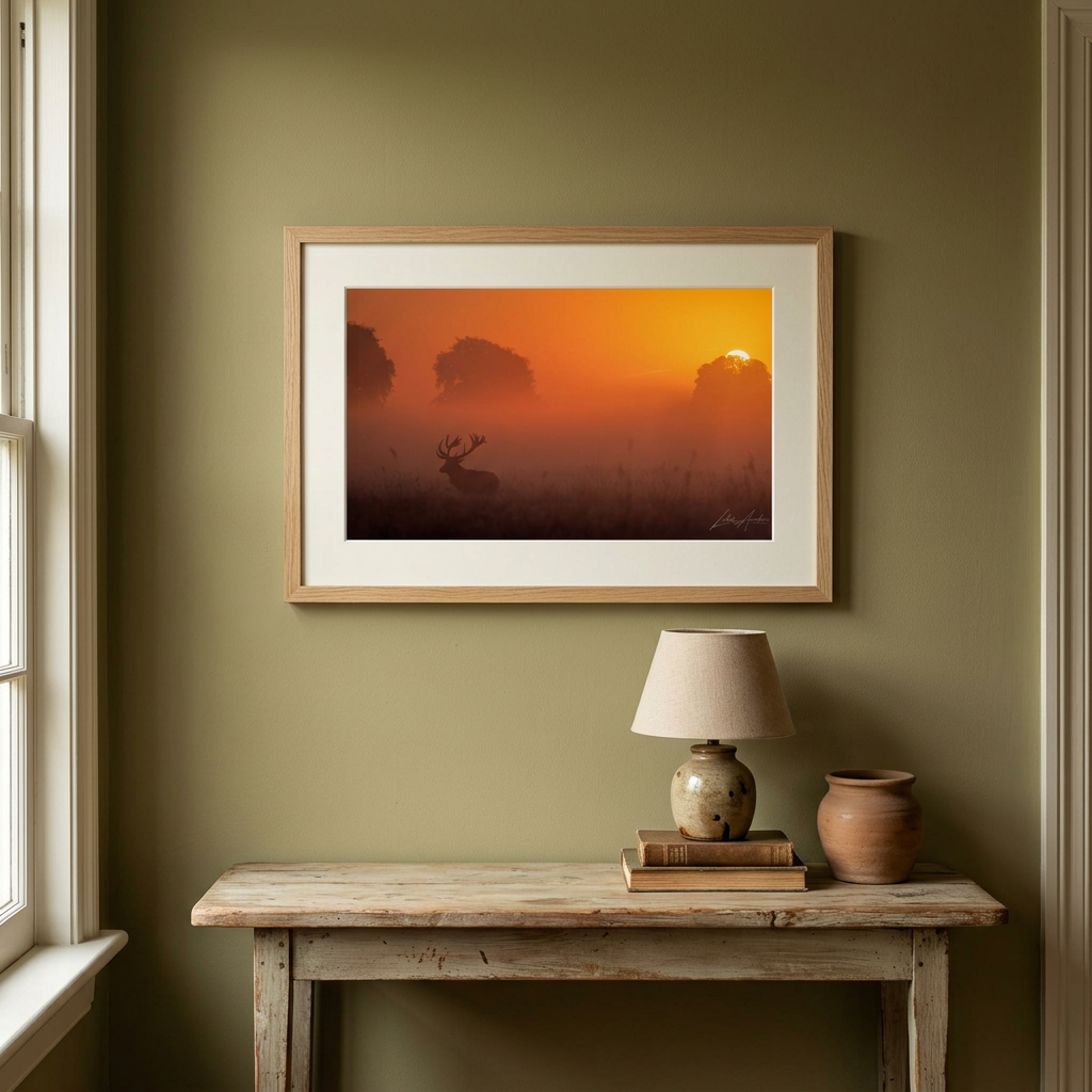 Sunset Stag Fine Art Print | By Photographer Lukas Andersen
