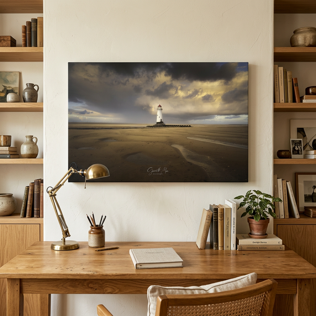 Talacre Lighthouse Across the Sands By Photographer Gareth Mon Jones