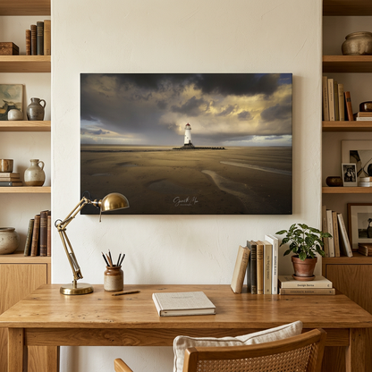Talacre Lighthouse Across the Sands By Photographer Gareth Mon Jones