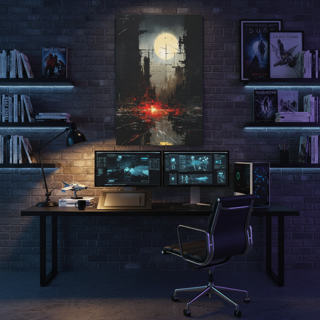 “The Last Light” — Dramatic Sci-Fi Wall Print
