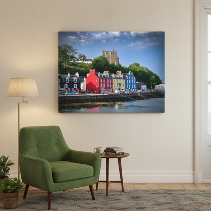 Tobermory Harbourfront – Canvas Print by Photographer Fergus King
