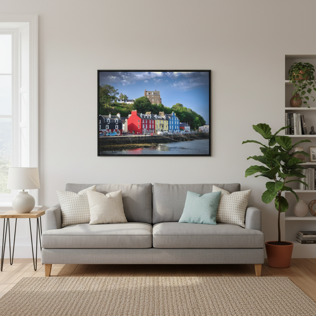 Tobermory Harbourfront – Canvas Print by Photographer Fergus King