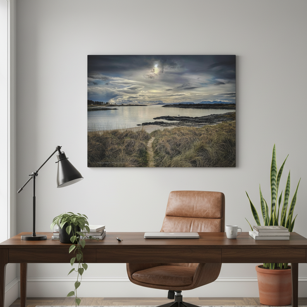 Traigh Beach Canvas Print – By Photographer Fergus King | Scottish Coastal Landscape Wall Art