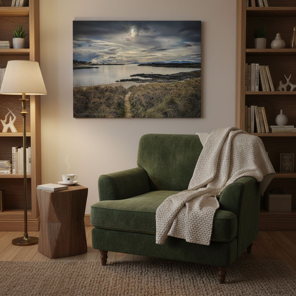 Traigh Beach Canvas Print – By Photographer Fergus King | Scottish Coastal Landscape Wall Art