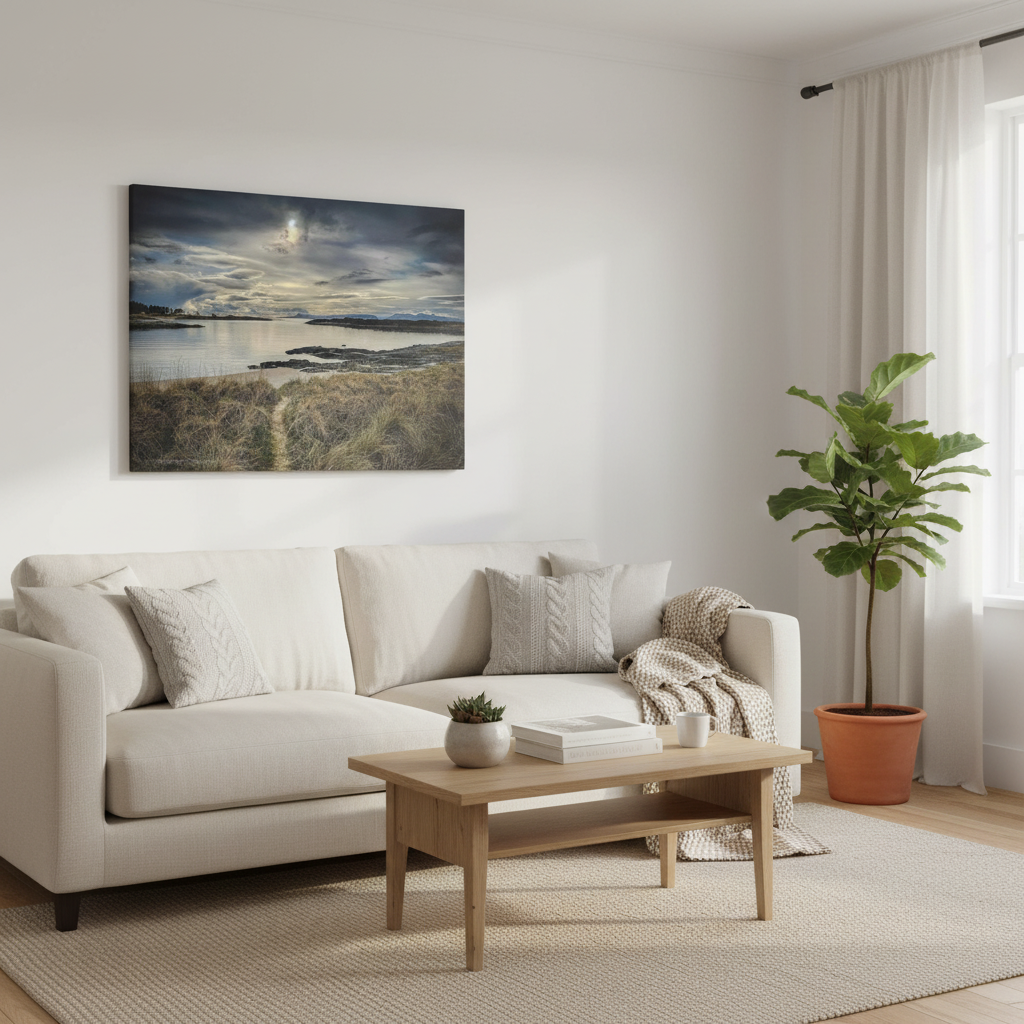 Traigh Beach Canvas Print – By Photographer Fergus King | Scottish Coastal Landscape Wall Art