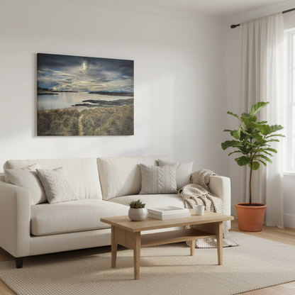 Traigh Beach Canvas Print – By Photographer Fergus King | Scottish Coastal Landscape Wall Art