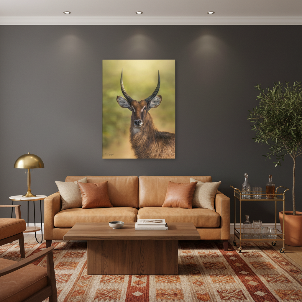 Waterbuck Portrait at Dusk – By Photographer Patsy Weingart