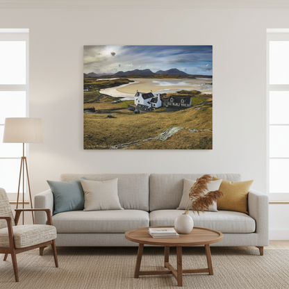 Uig Bay Canvas Print – Scottish Coastal Wall Art by Photographer Fergus King