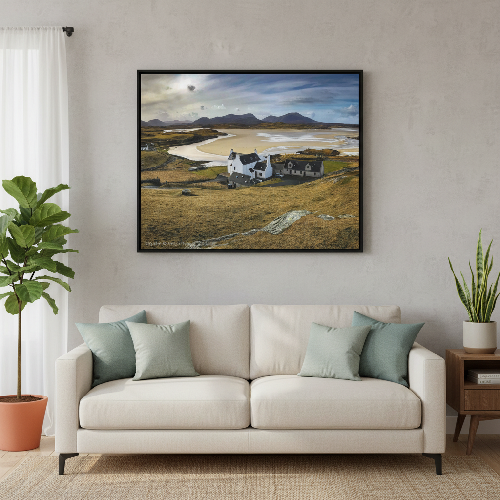 Uig Bay Canvas Print – Scottish Coastal Wall Art by Photographer Fergus King