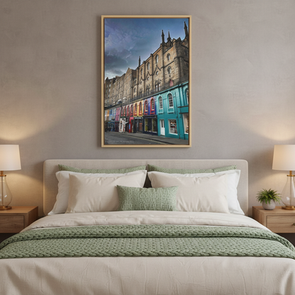Victoria Street Canvas Print – Edinburgh Cityscape Wall Art by Photographer Fergus King